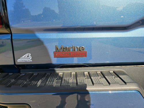 Customer photo review of Marine Edition Metal Car Emblem