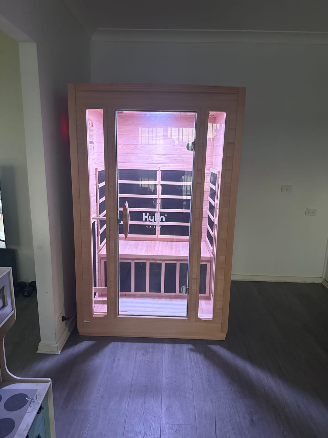Customer photo review of Kylin Full Spectrum Low EMF Carbon Far Infrared Sauna 2 people - K8200 FS