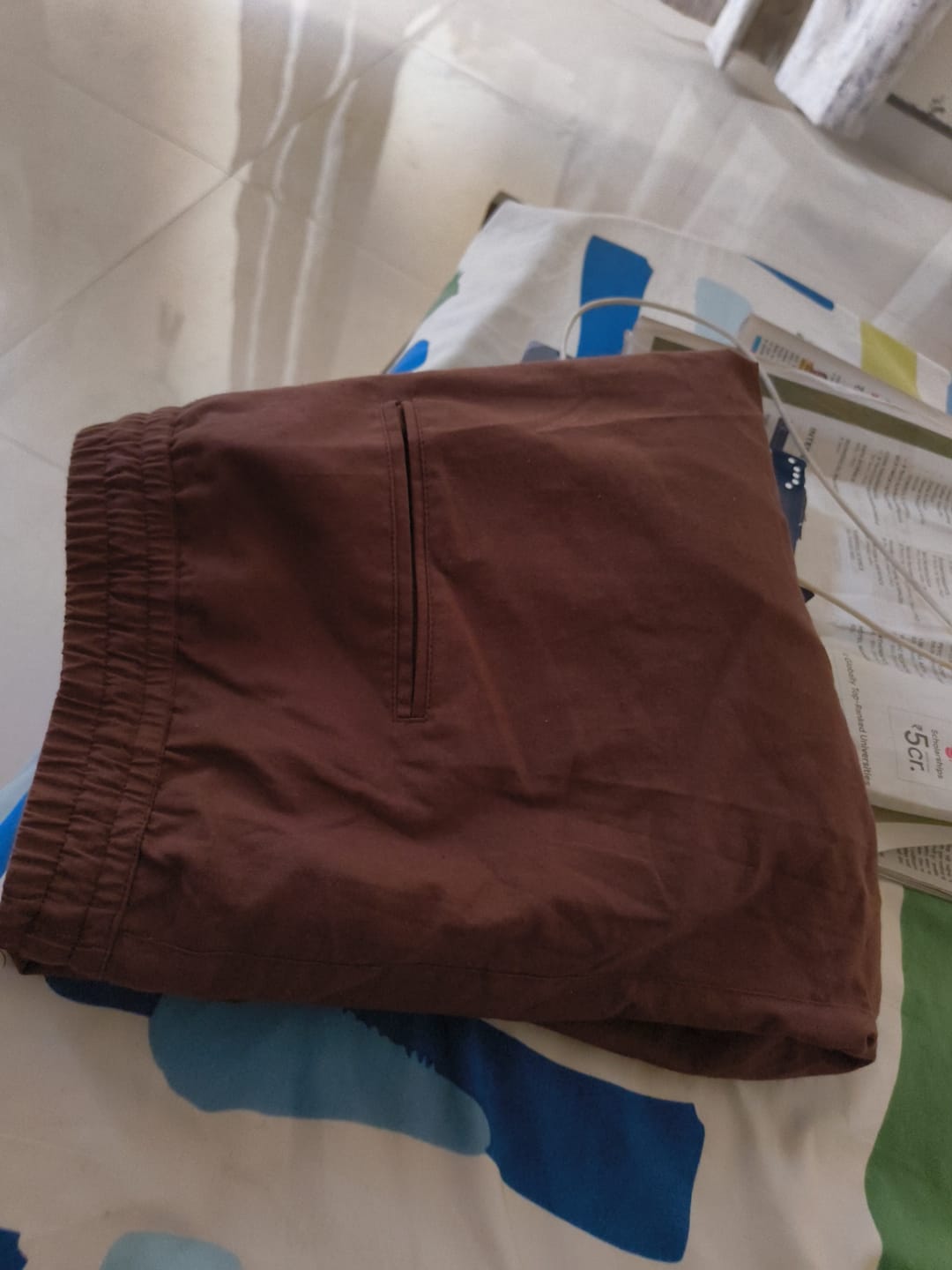 Customer photo review of Men Mauve Brown Cotton Pant