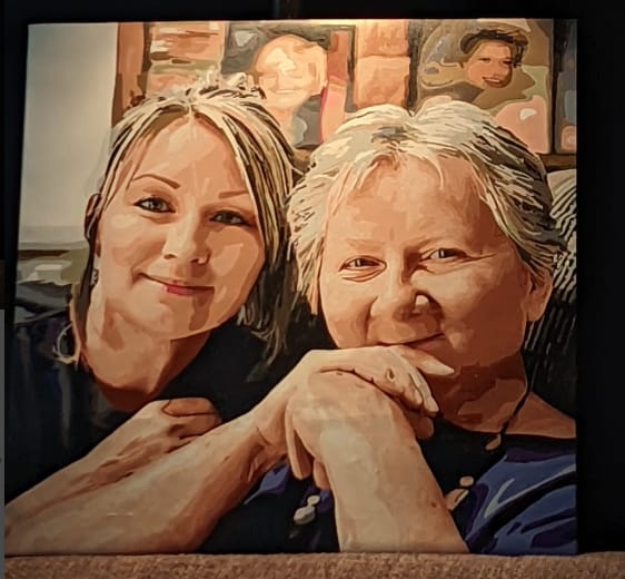 Customer photo review of Custom Paint By Numbers - Personalized Portraits Art