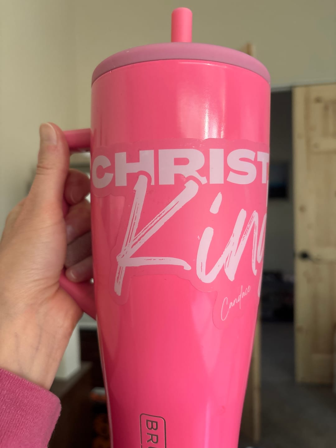 Customer photo review of Christ is King Sticker