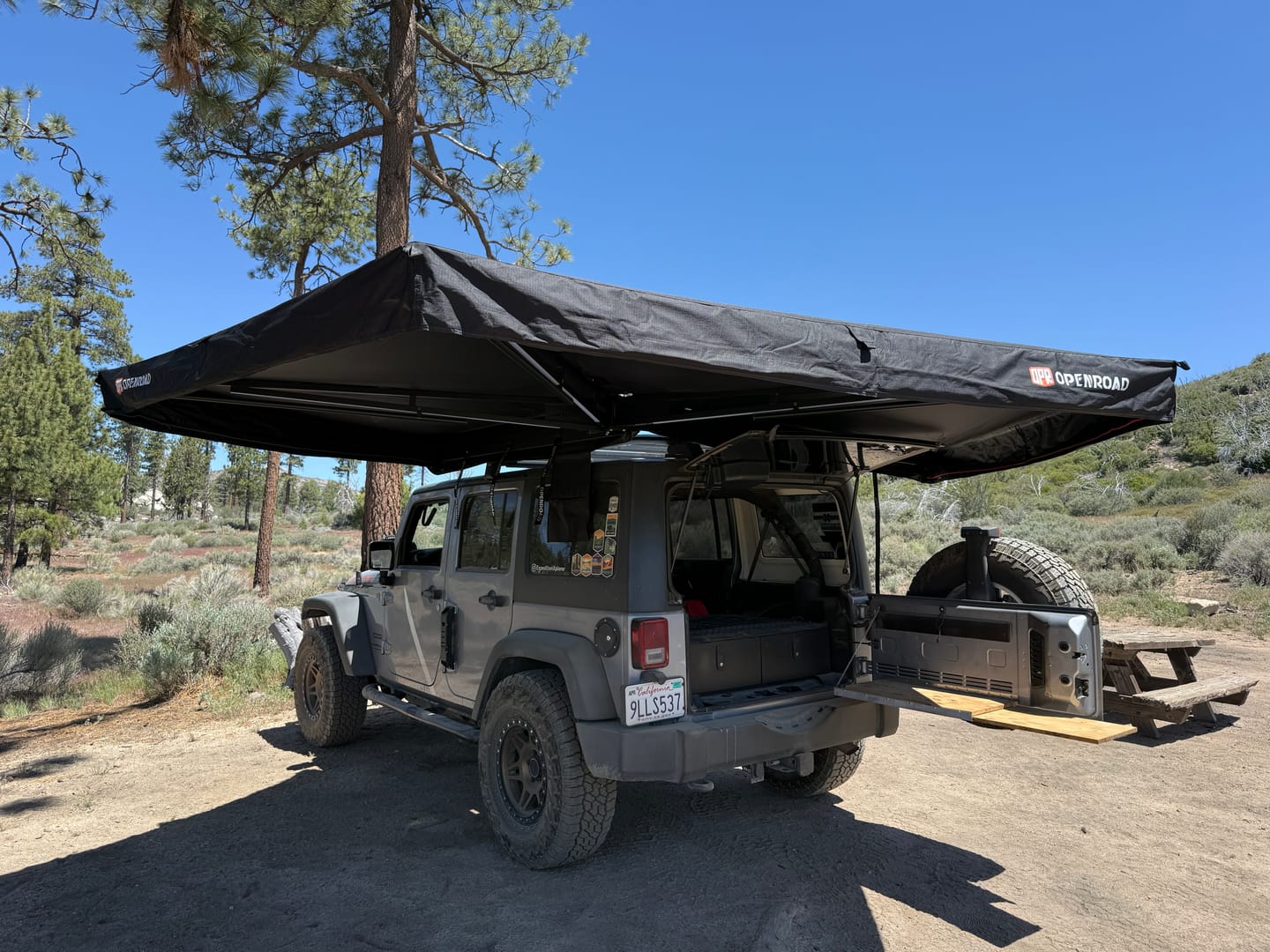 Customer photo review of OPENROAD 270 Free Standing Awning for Camping-Trail Series