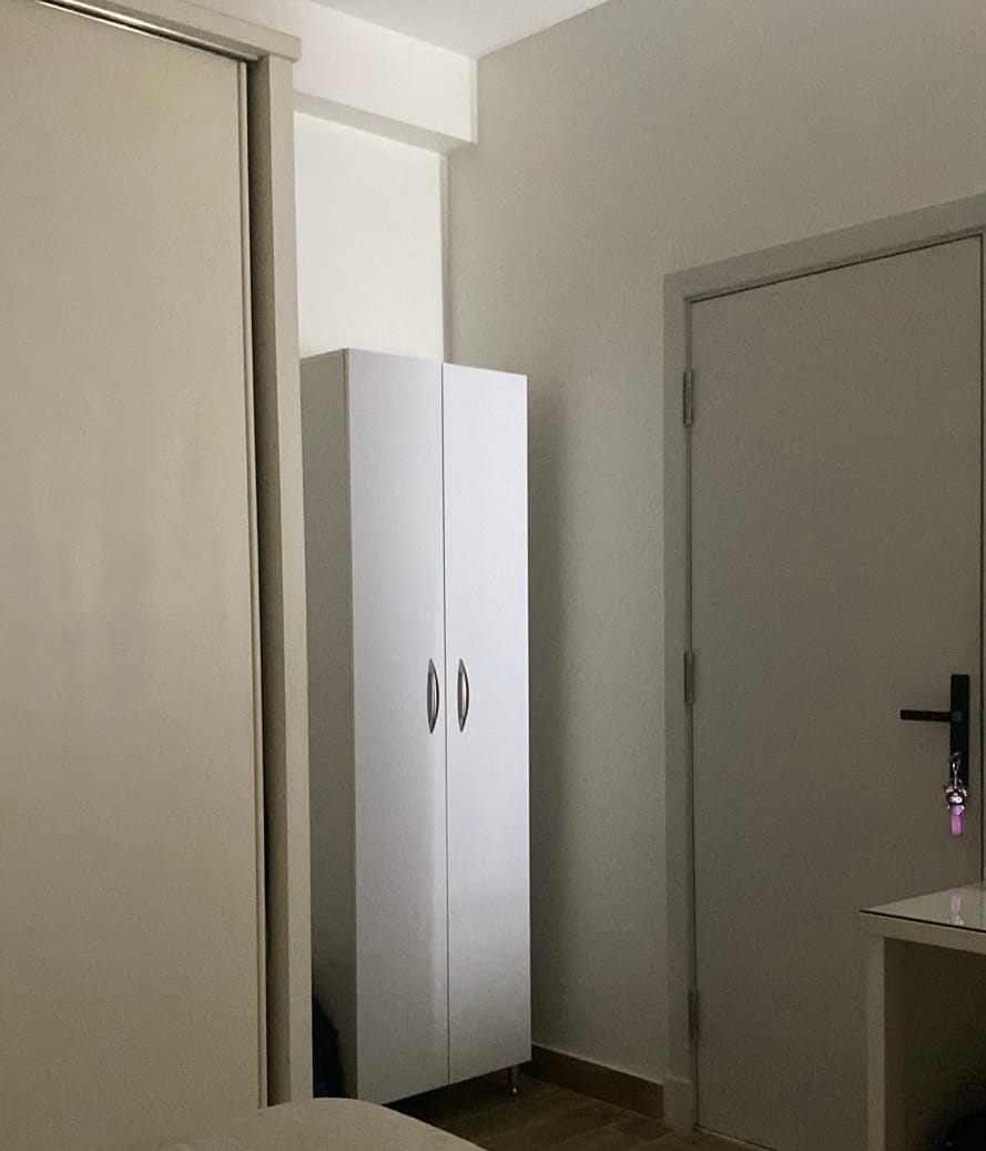 Customer photo review of White Wardrobe with 2 hinged shutters