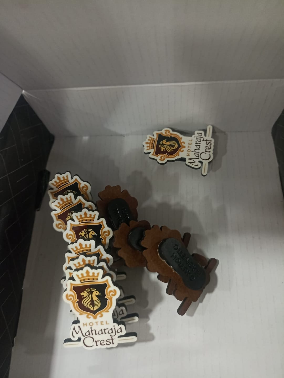 Customer photo review of Customized Magnetic Badge | Wear Your Brand | PrintMine.in