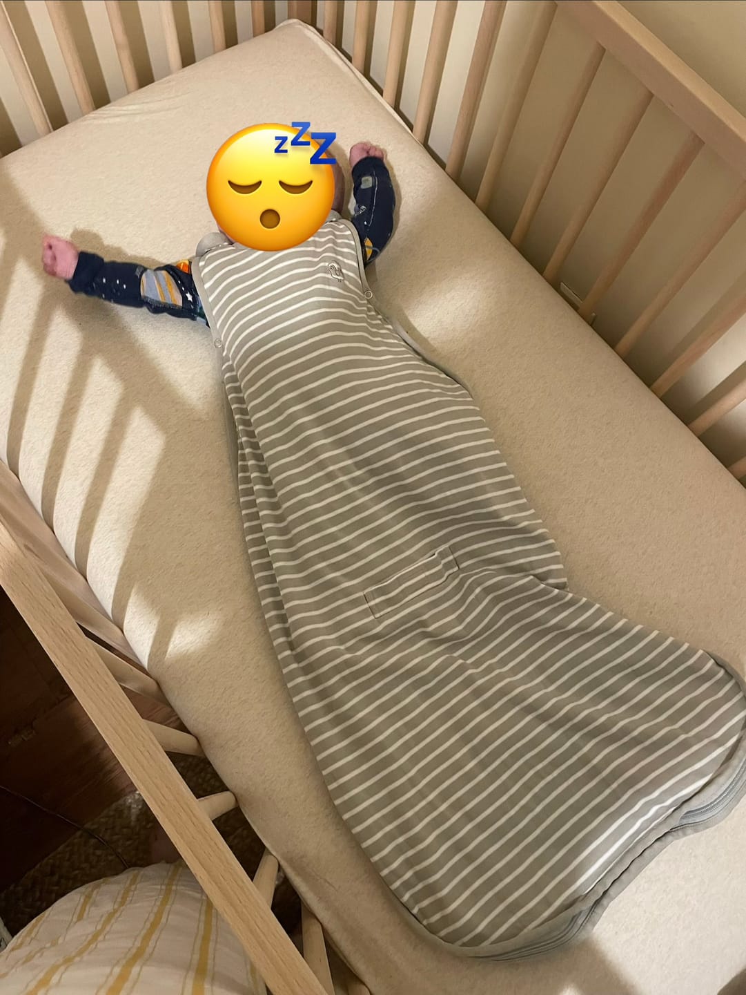 Customer photo review of 4 Season® Ultimate Baby Sleep Bag, Merino Wool & Organic Cotton, Birch Gray