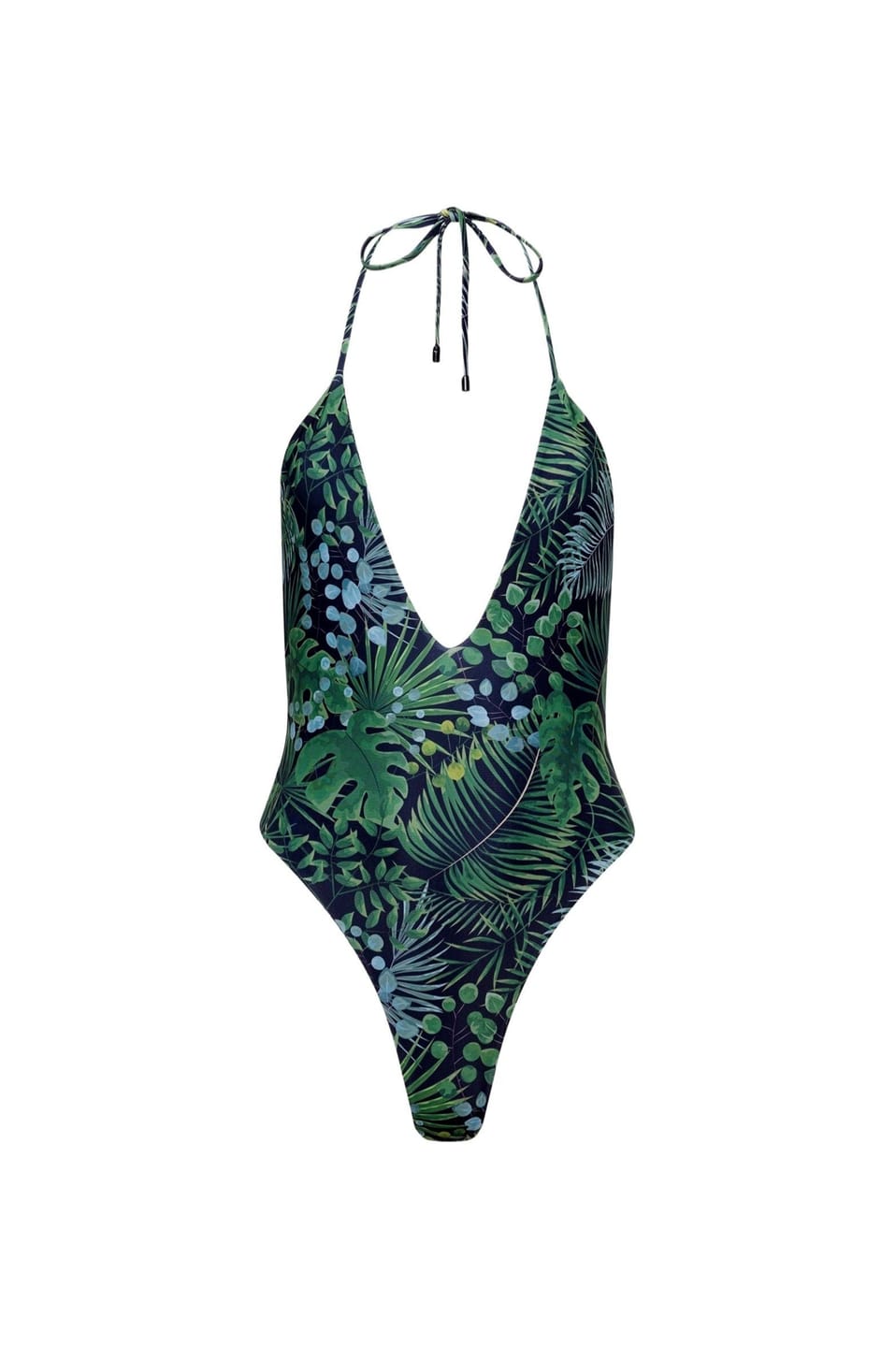 Customer photo review of Los Cabos Deep V One Piece Swimsuit – Green Palm