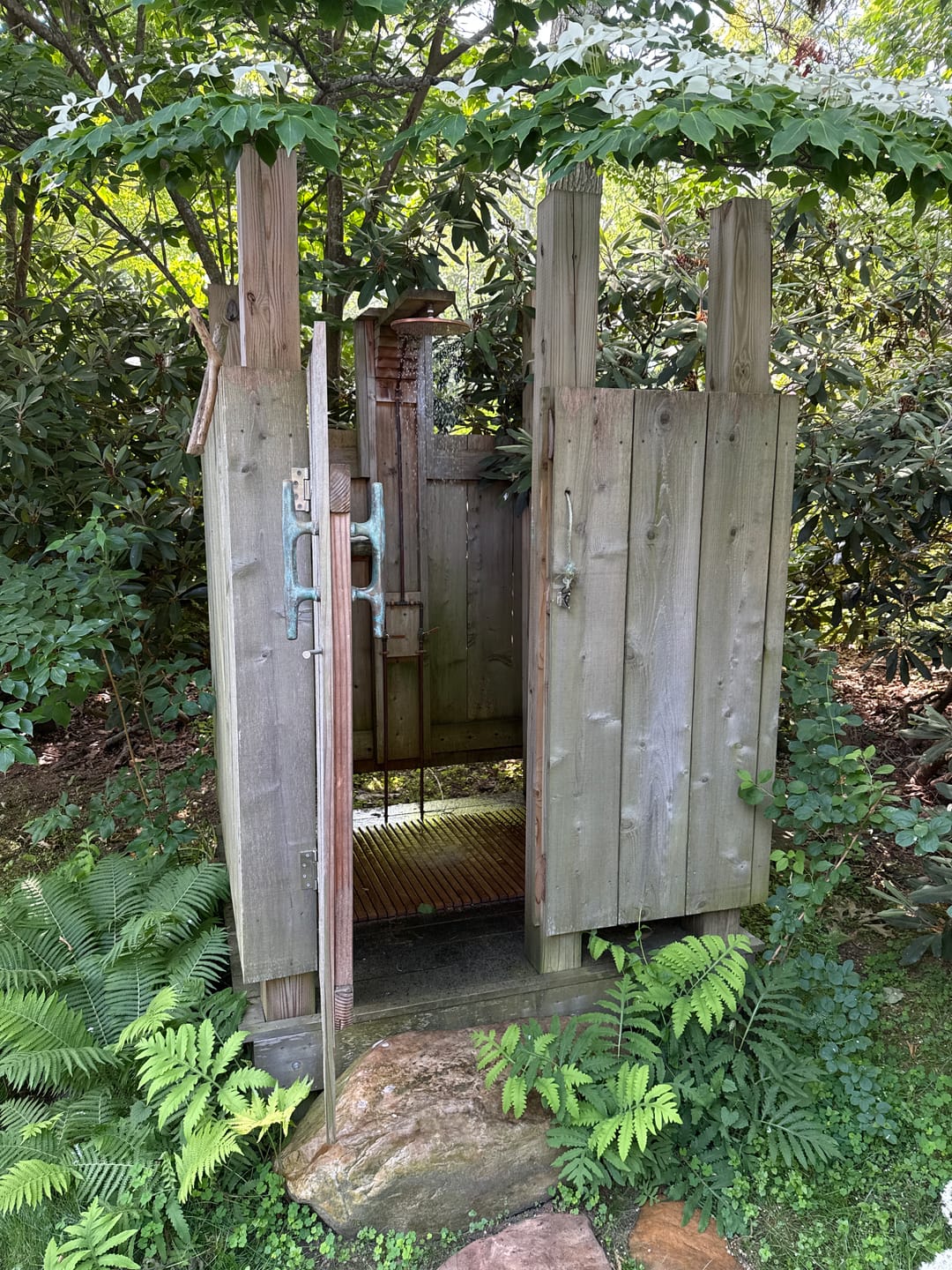 Customer photo review of Unlacquered Solid Copper Rain Shower Head #VFK182
