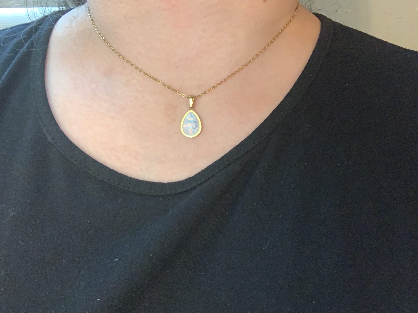 Customer photo review of Santorini Pearl Necklace