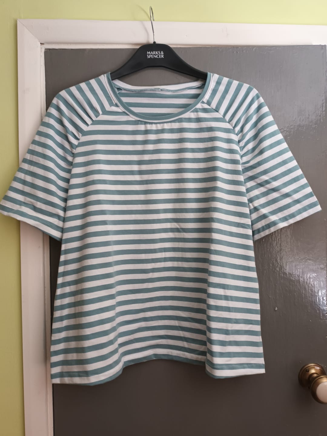 Customer photo review of Classic Striped Cotton Jersey Fabric