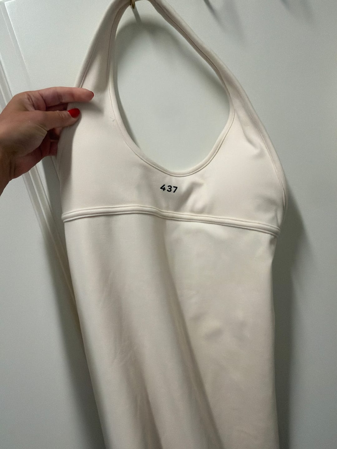 Customer photo review of The Halter Onesie / Cream