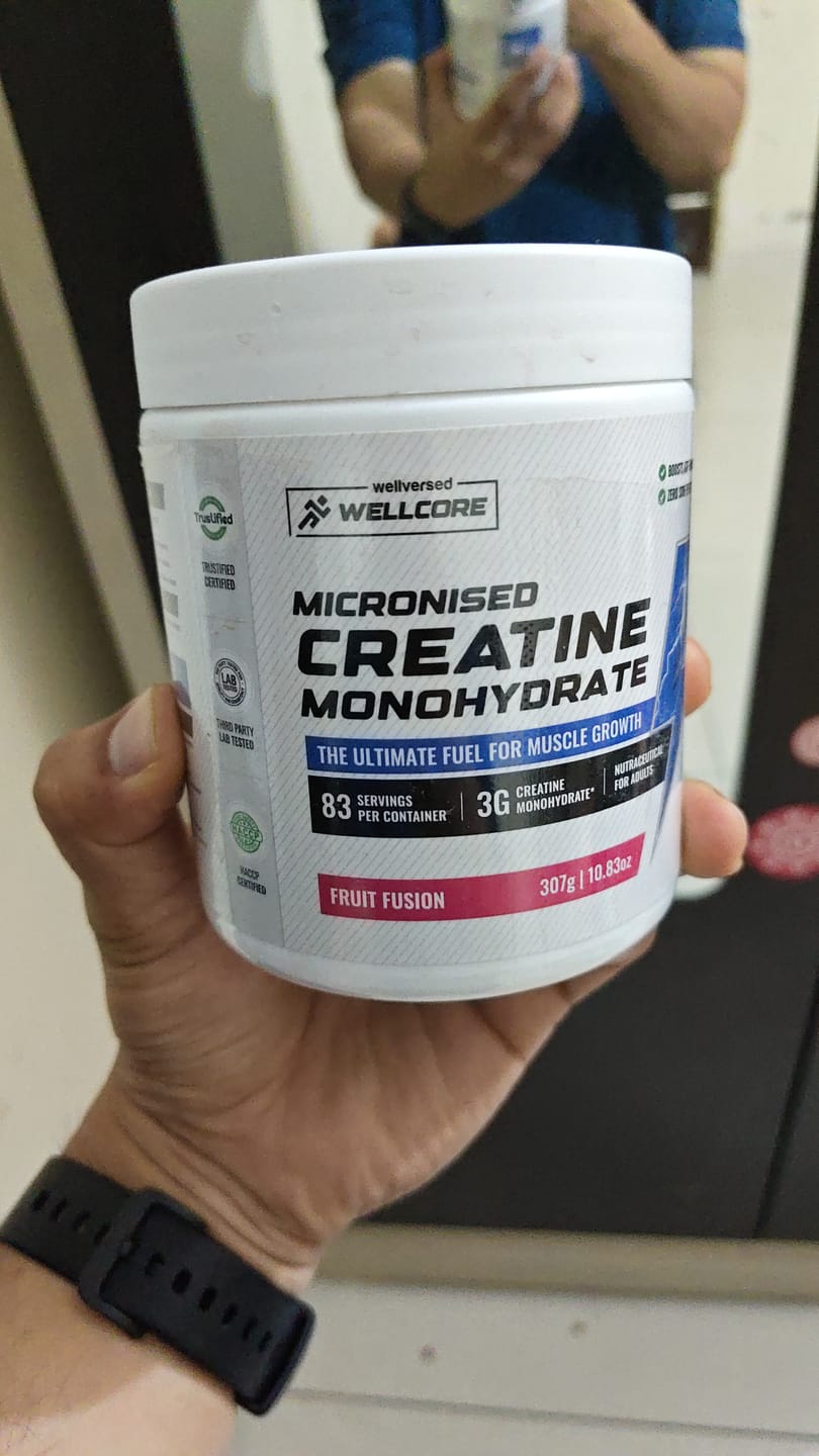 Customer photo review of Wellcore - Pure Micronised Creatine Monohydrate (307g, 83 Servings) Fruit Fusion