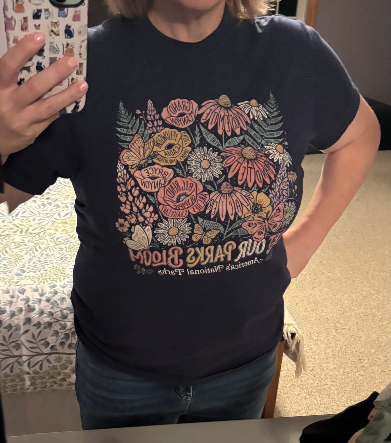 Customer photo review of Let Our Parks Bloom T-Shirt