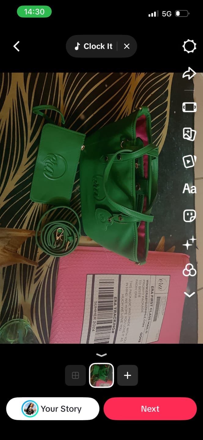 Customer photo review of Black Mini Era Tote Bag