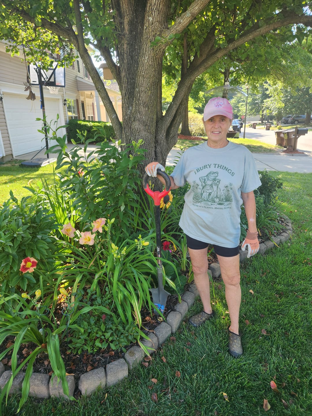 Customer photo review of I Bury Things Frog T-Shirt