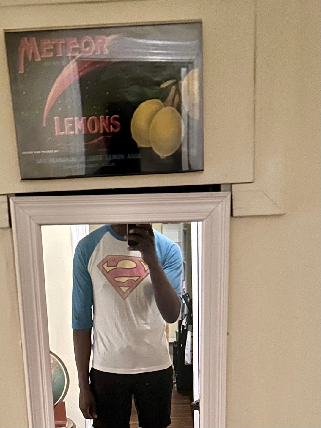 Customer photo review of 8072 - Superman 3/4 Raglan Shirts