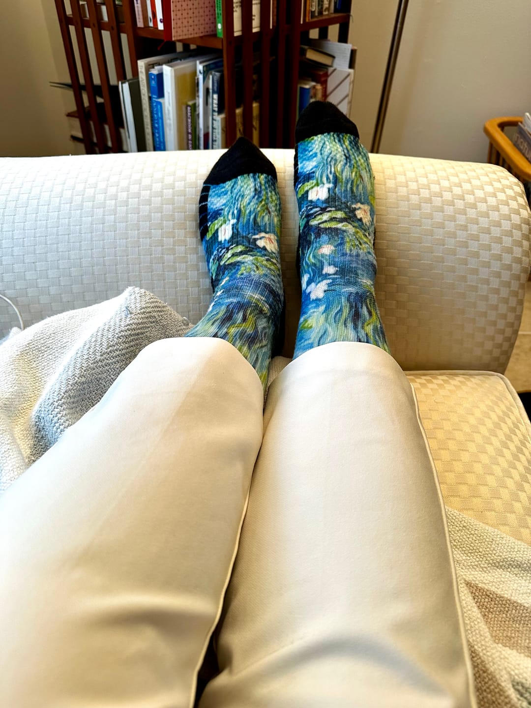 Customer photo review of Water Lily Compression Socks