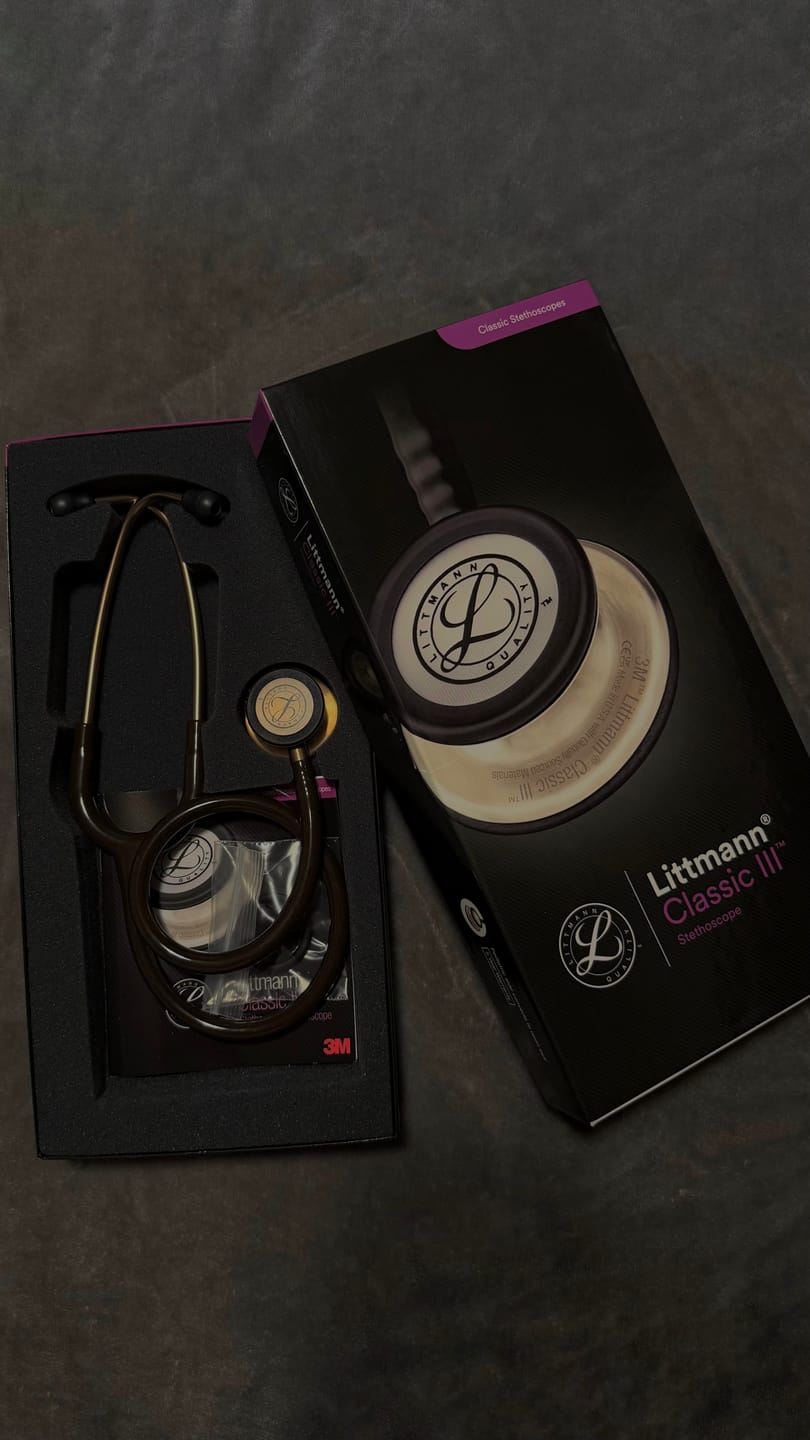 Customer photo review of Littmann Classic III Monitoring Stethoscope: Chocolate & Copper 5809