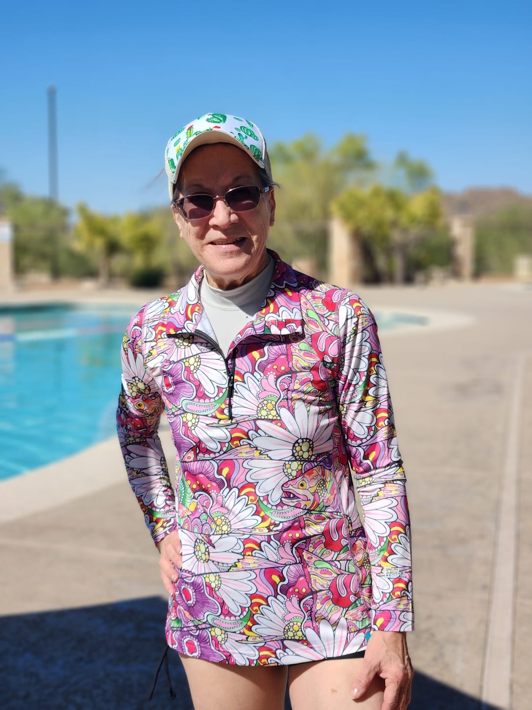 Customer photo review of REDtro Salmon 1/4 Zip Sunshirt