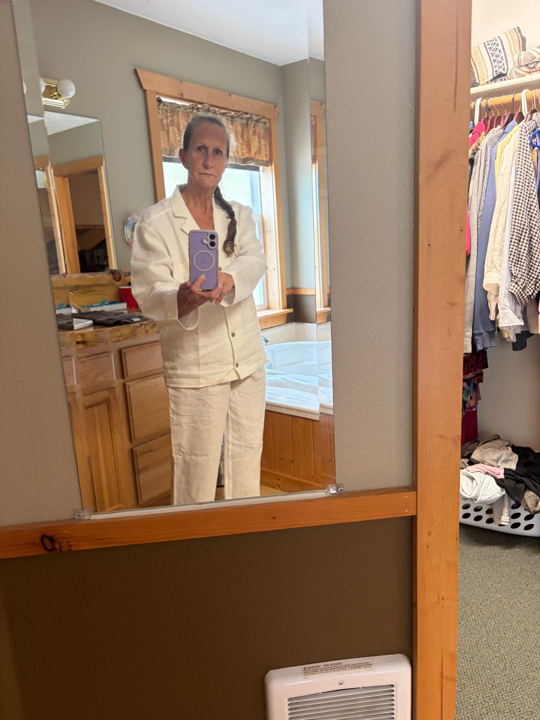 Customer photo review of Natural Linen Pajamas