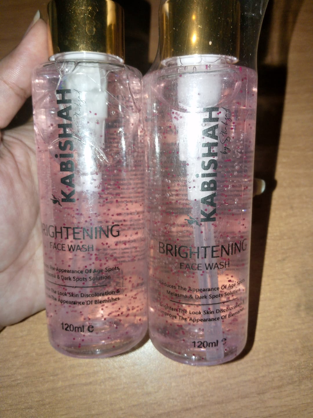 Customer photo review of LuminaBright Whitening Face Wash Double Pack: Duo Glow