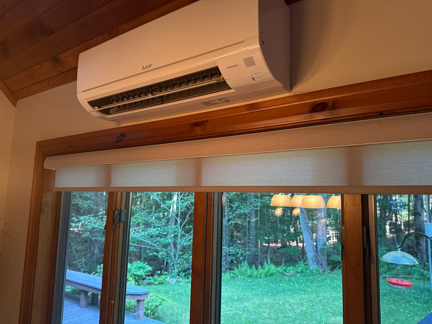 Customer photo review of SmartWings Motorized Light Filtering Roller Shades 70% Blackout Safari