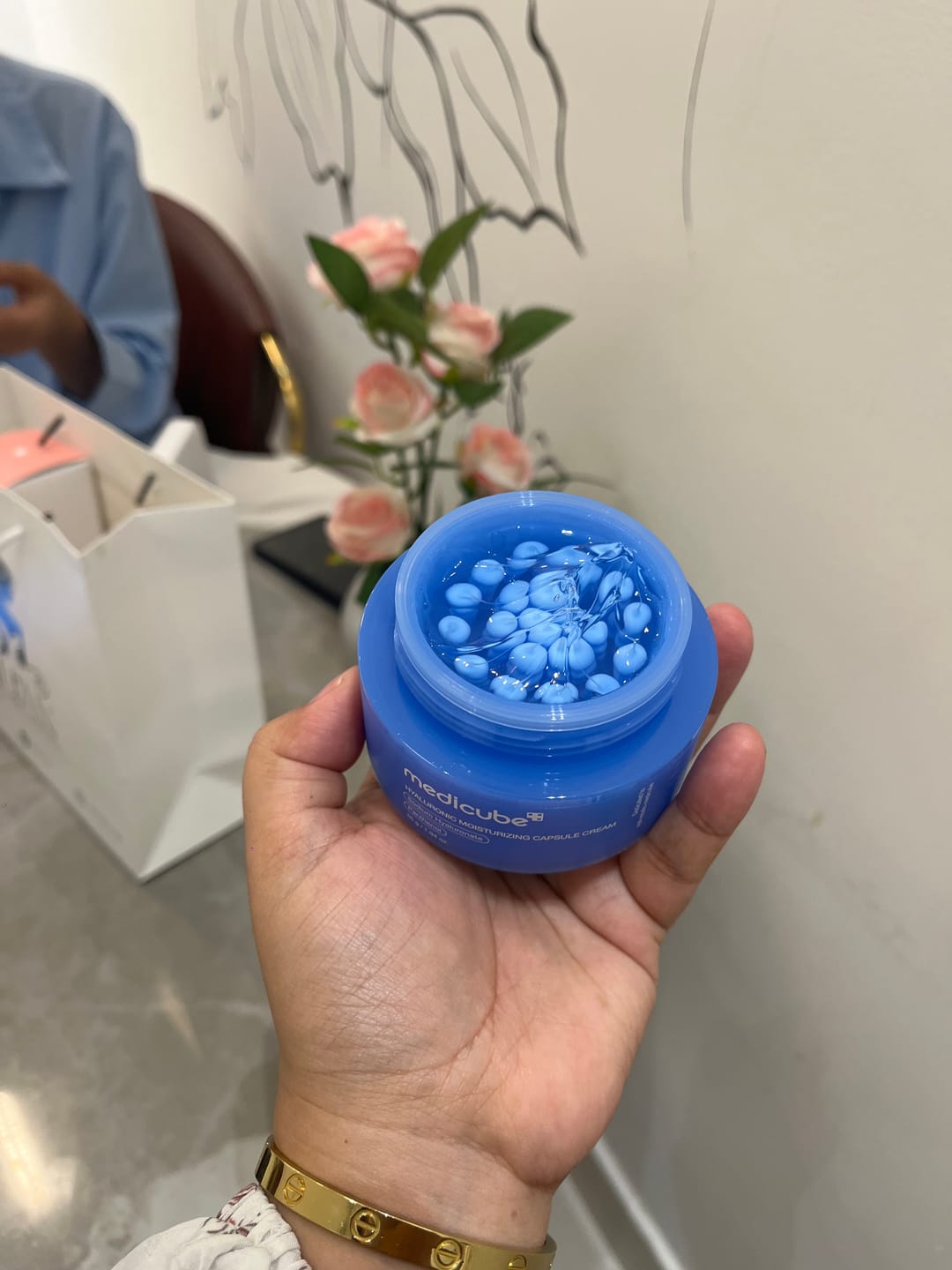 Customer photo review of كريم ميديكيوب بالكبسولات بحمض الهيالورونيك لترطيب البشرة - 55ج