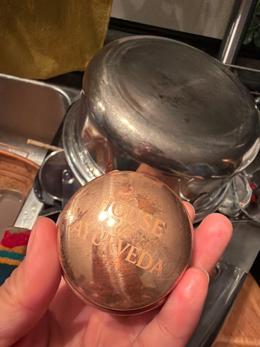 Customer photo review of Certified Ayurveda® Pure Copper Water Bottles - V2 Hand-Hammered Edition