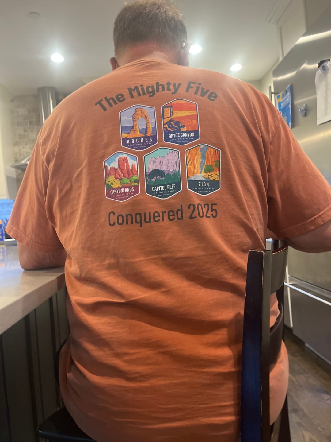 Customer photo review of Personalized National Park Shirt - Back Print