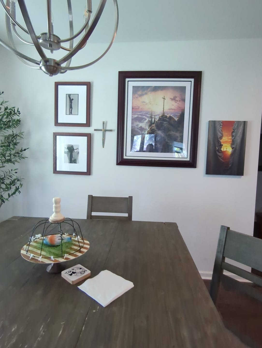 Customer photo review of The Veil Was Torn at Jesus' Crucifixion - Christian Wall Art Canvas