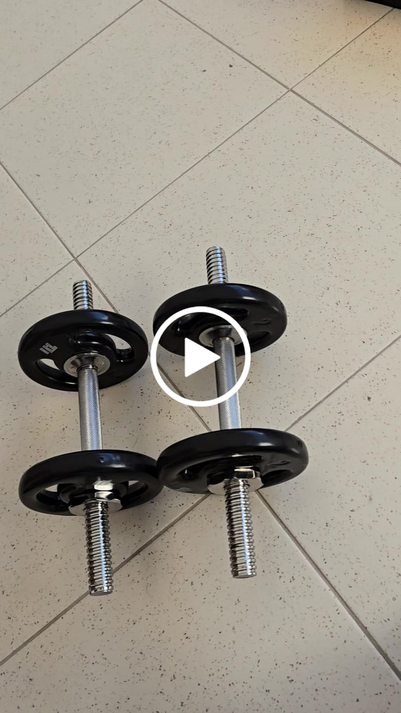 Customer video review of Kit Par Halteres De Academia Rosqueáveis E Anilhas
