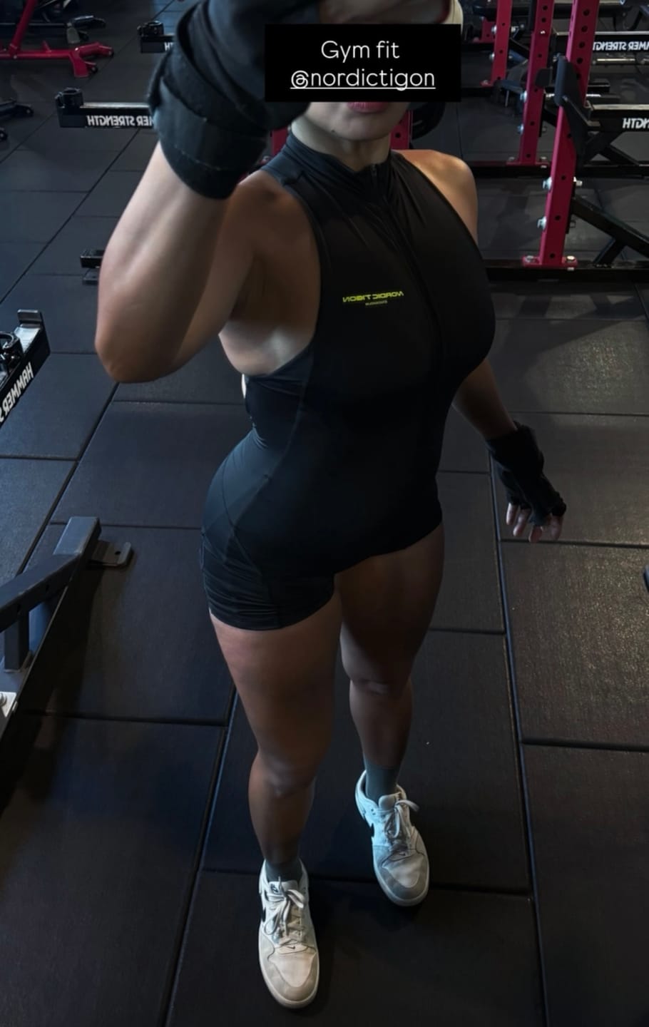 Customer photo review of Women's Velocity Core Romper - Charcoal Black