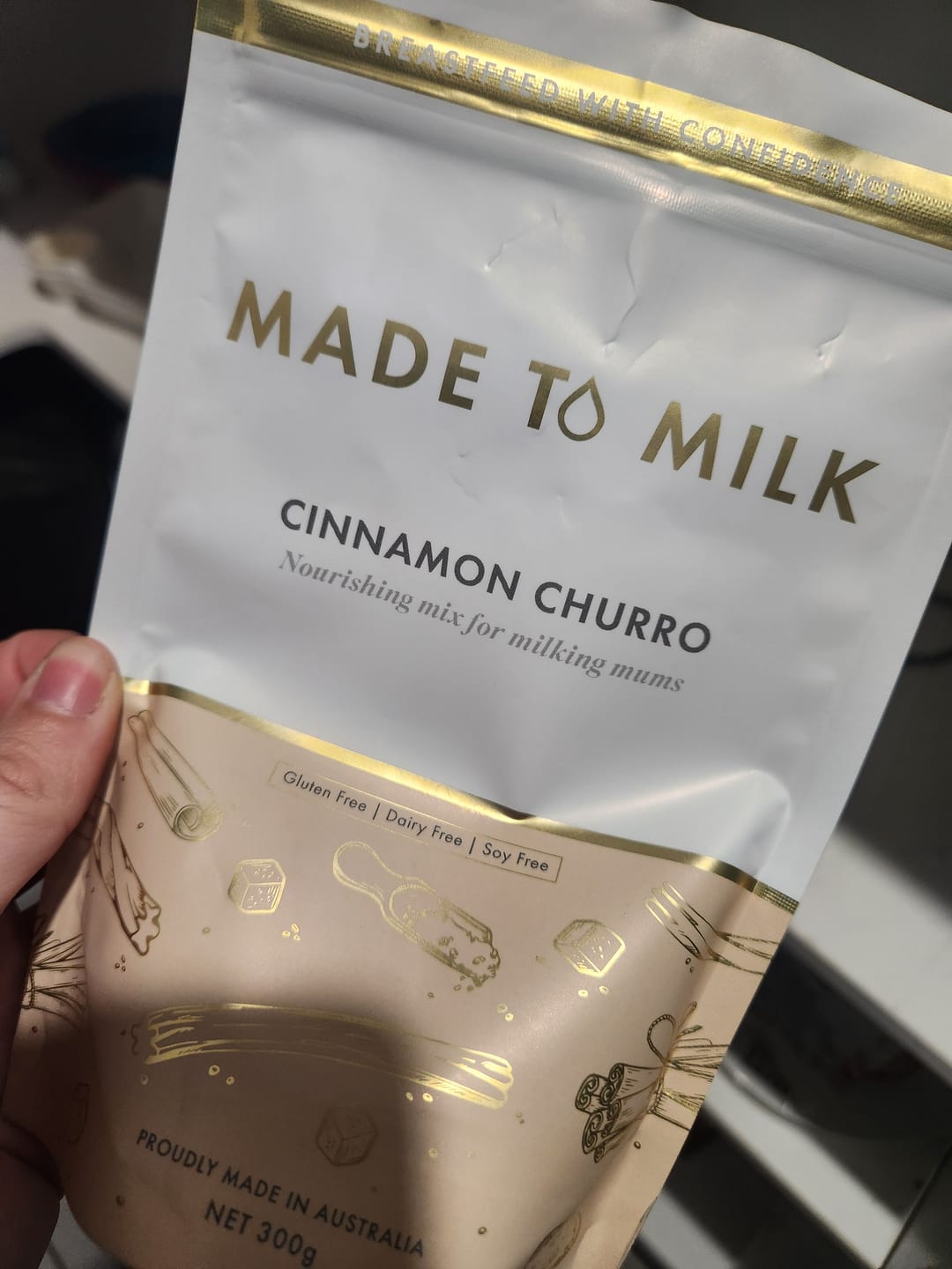 Customer photo review of Cinnamon Churro Lactation Drink Mix - GF, DF, SF