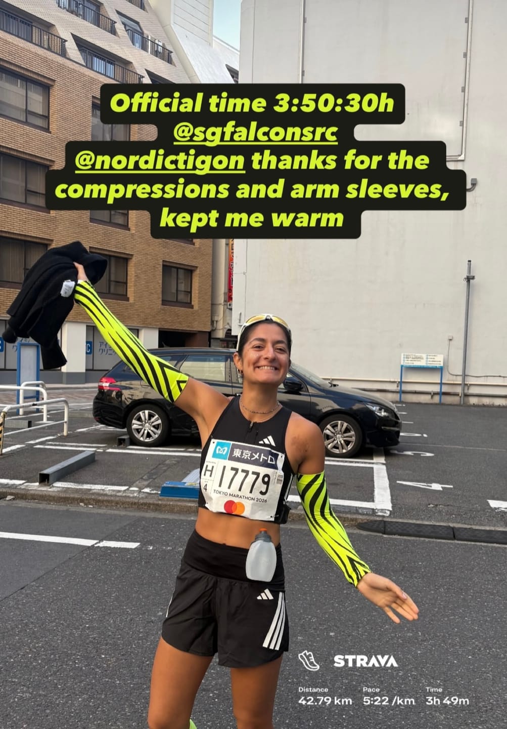 Customer photo review of Velocity Compression Sleeves - Flash Yellow
