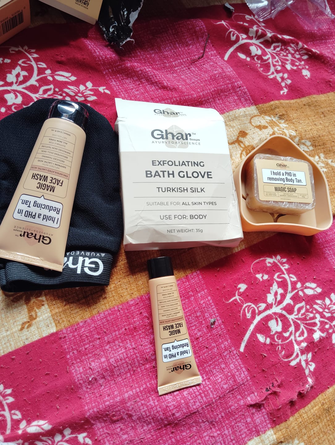 Customer photo review of Exfoliating Body Glove