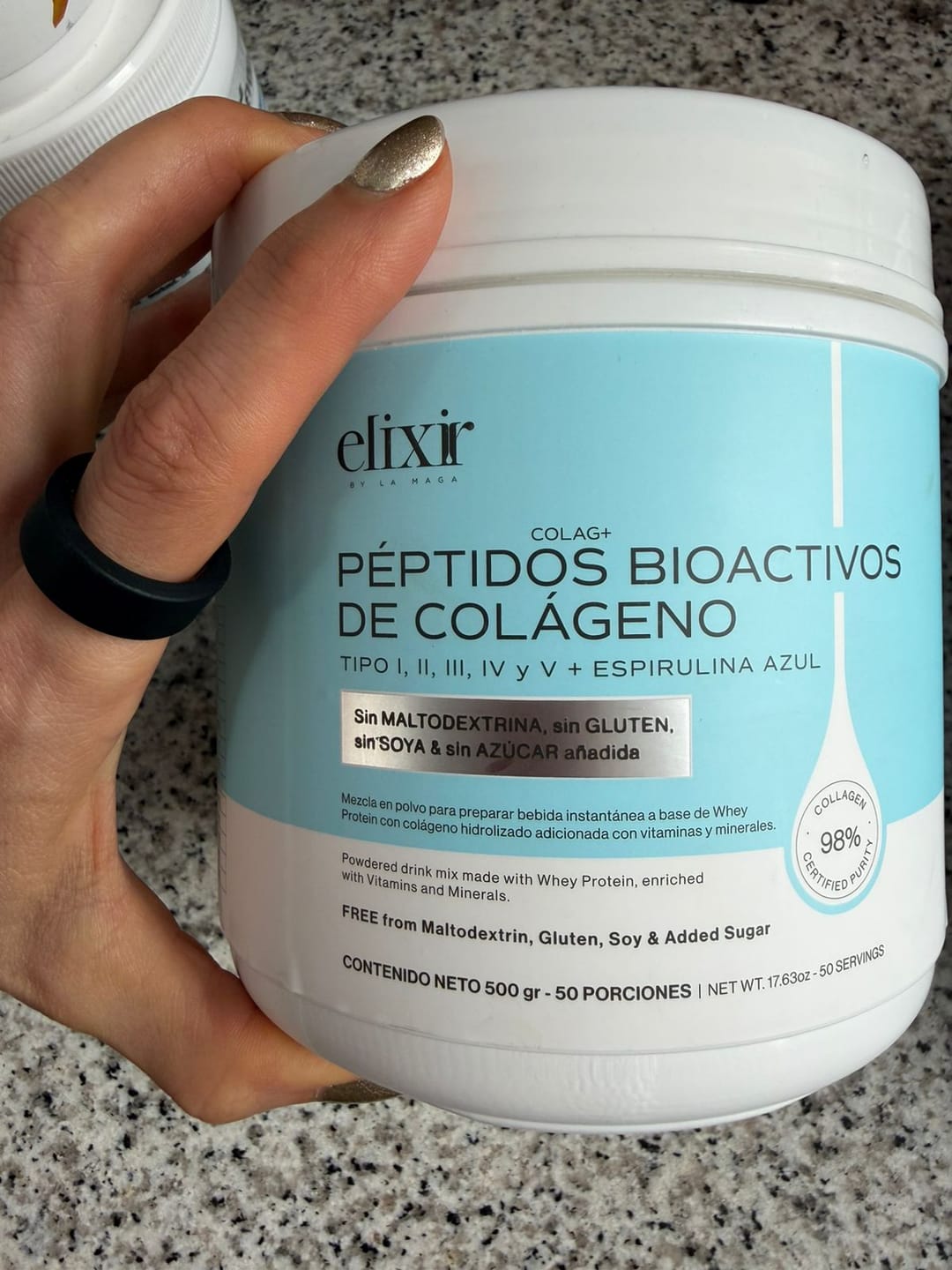 Customer photo review of PÉPTIDOS BIOACTIVOS DE COLÁGENO
