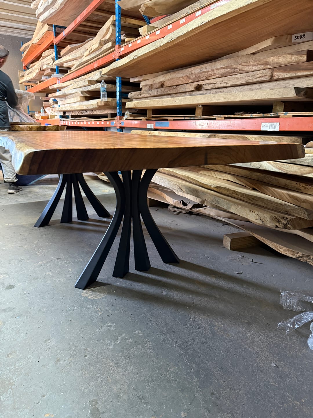 Customer photo review of Furniture Legs 420 Akro 28.5" H Metal Handmade Dining Table Legs