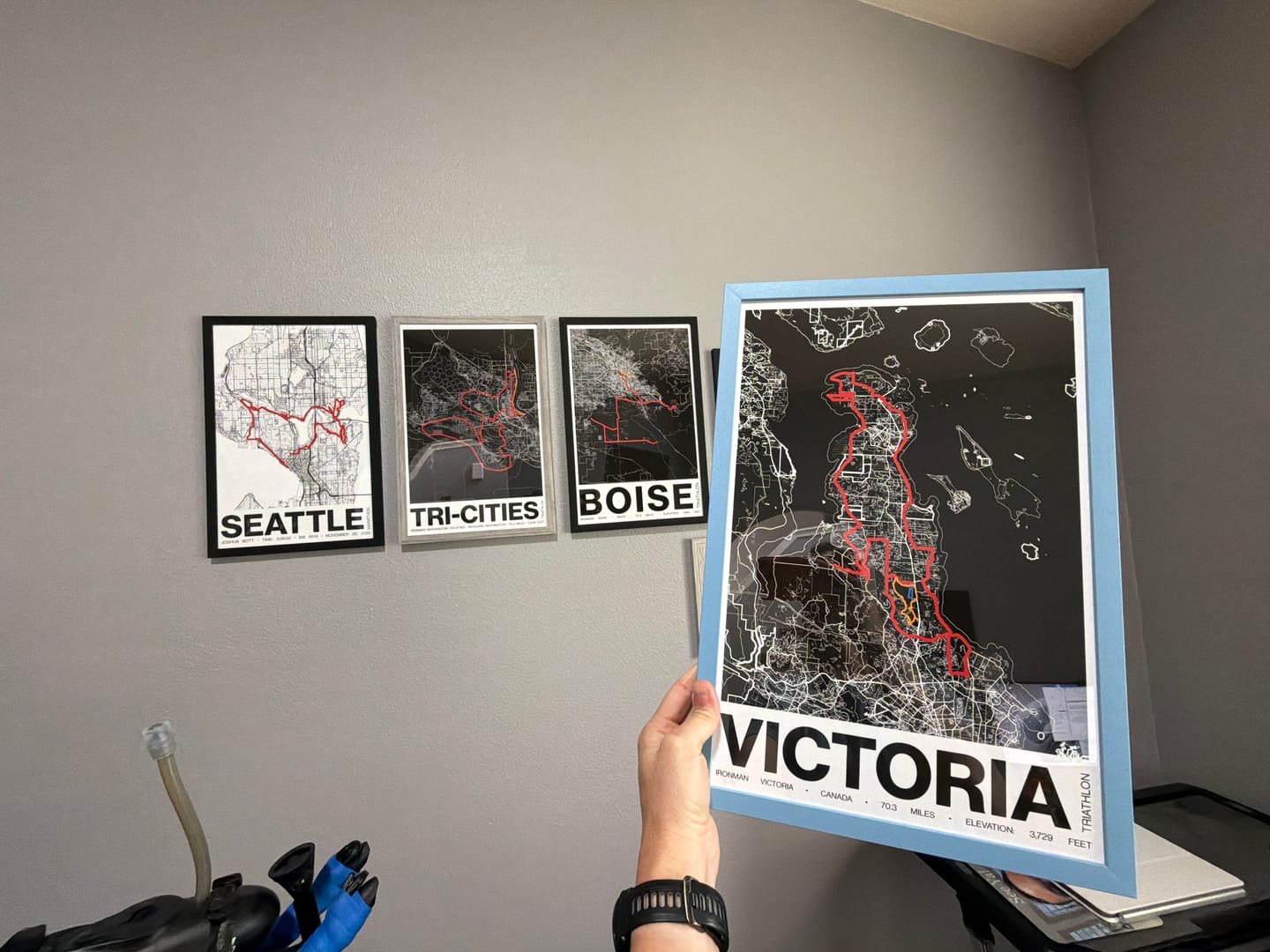 Customer photo review of Ironman 70.3 Victoria Poster - Grid Style