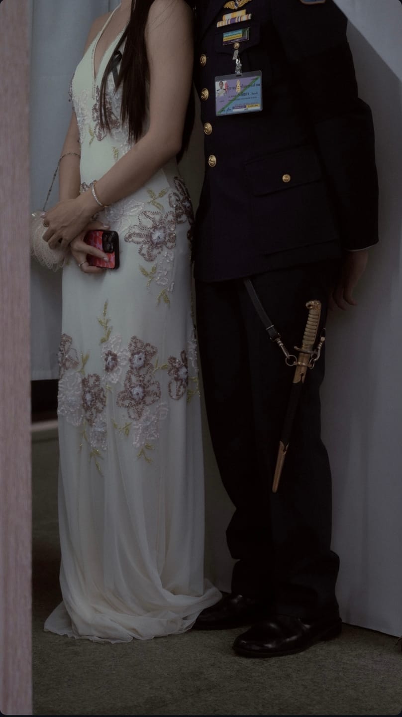 Customer photo review of V102 Vintage Super Rare Attitudes Floral Evening gown (XS-S)