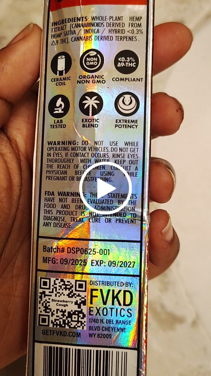 Customer video review of FVKD THCA SUGAR DISPOSABLE | 3.5g. , III