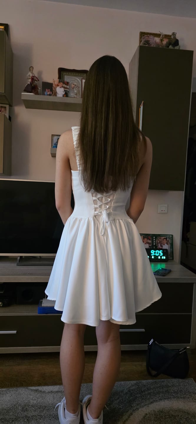 Customer photo review of Rochie scurta Minny cu bretele, cu corset la spate