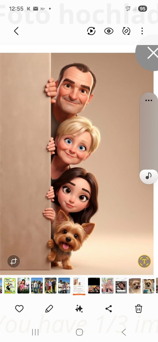 Customer photo review of Personalisierte Leinwand - Animiert hinter der Wand