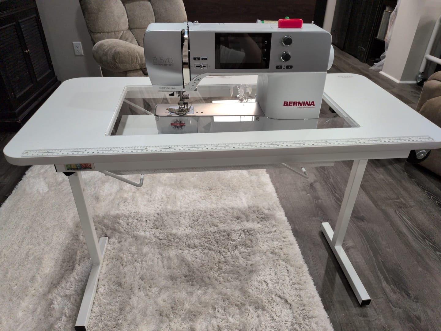 Customer photo review of Sew Steady Custom Acrylic Cabinet Insert