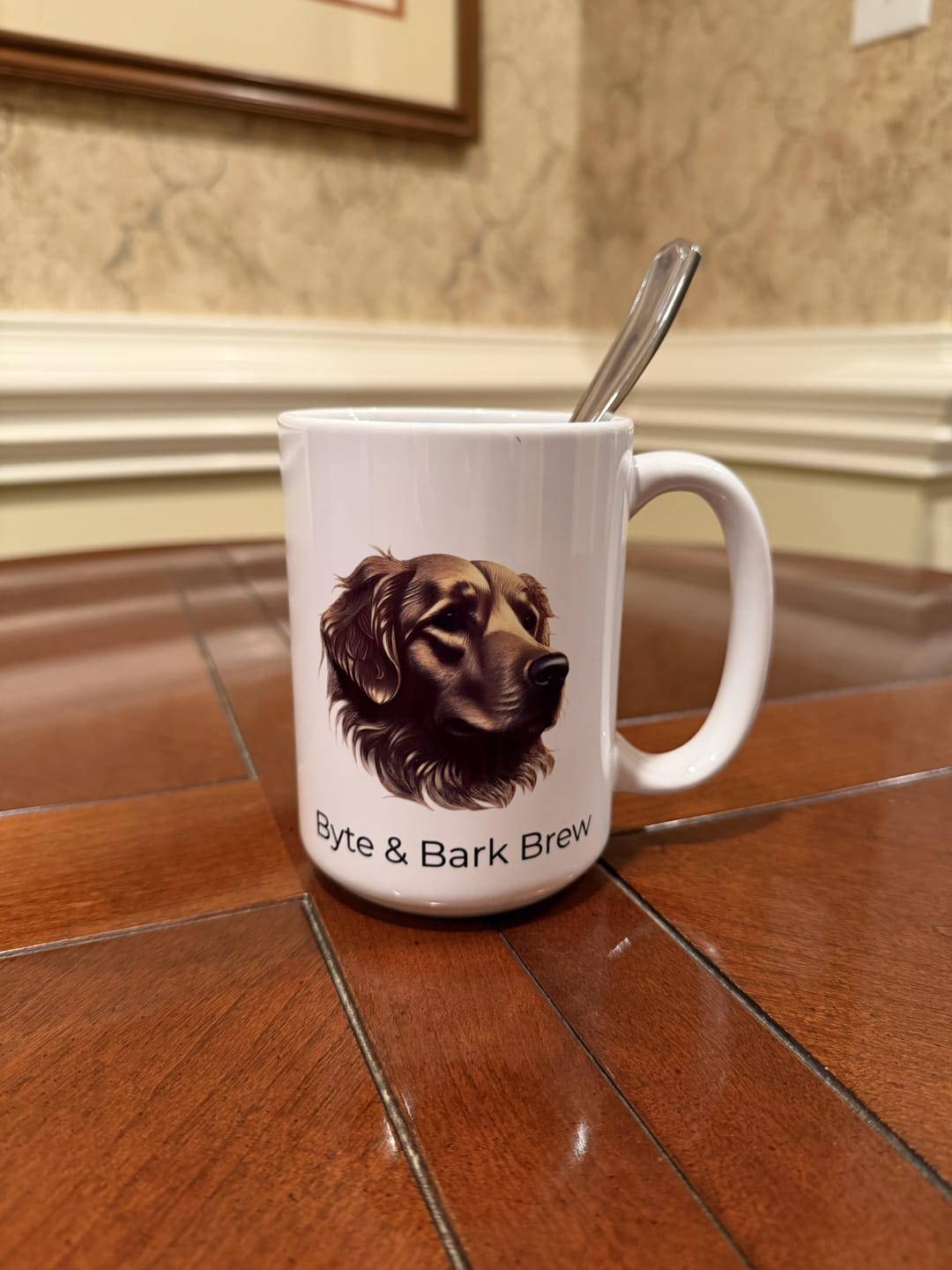 Customer photo review of Byte & Bark Brew™ Golden Retriever Coffee Mug