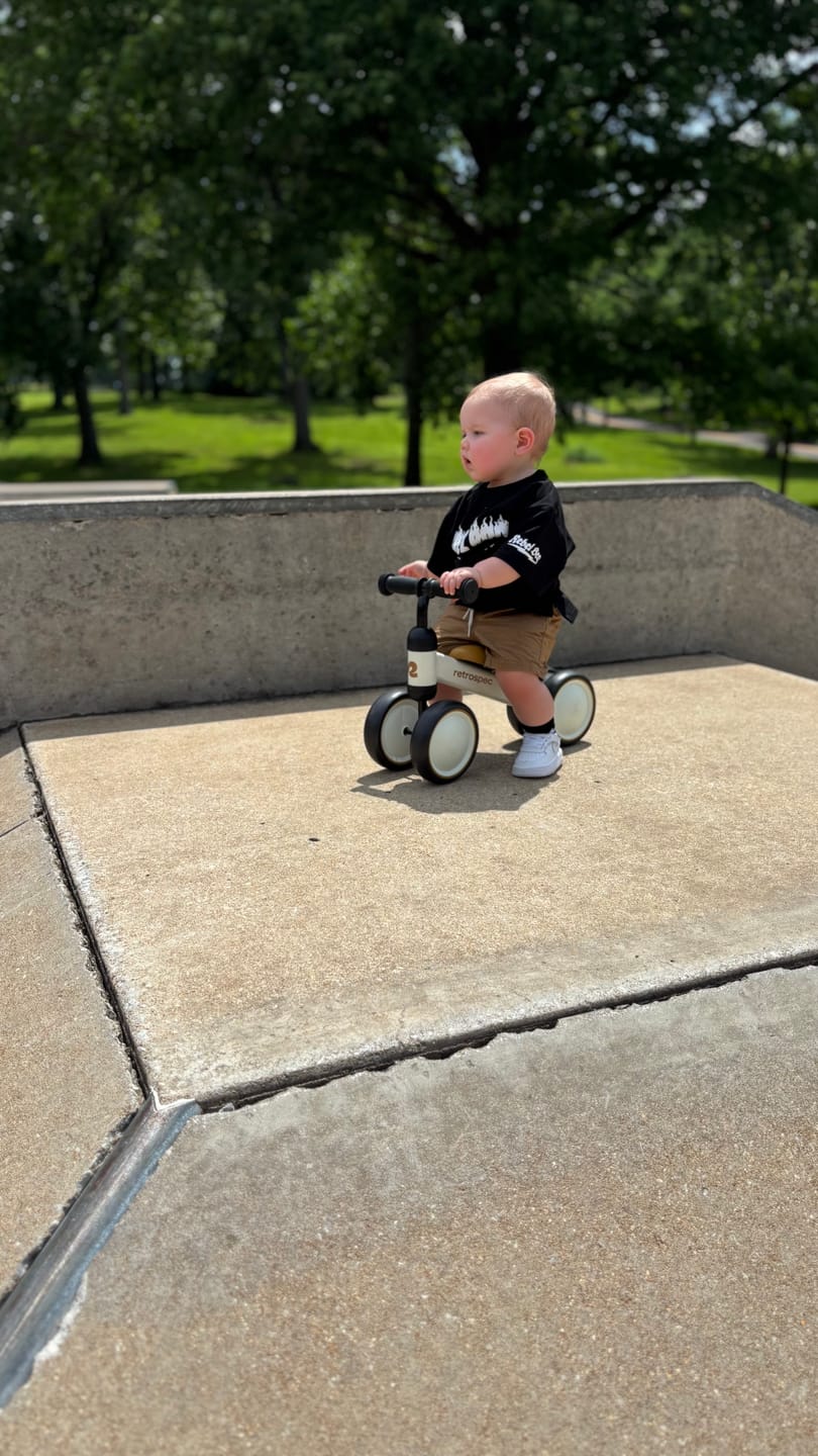 Customer photo review of Short Sleeve Tee in Rebel Bro x Live Fast Flames