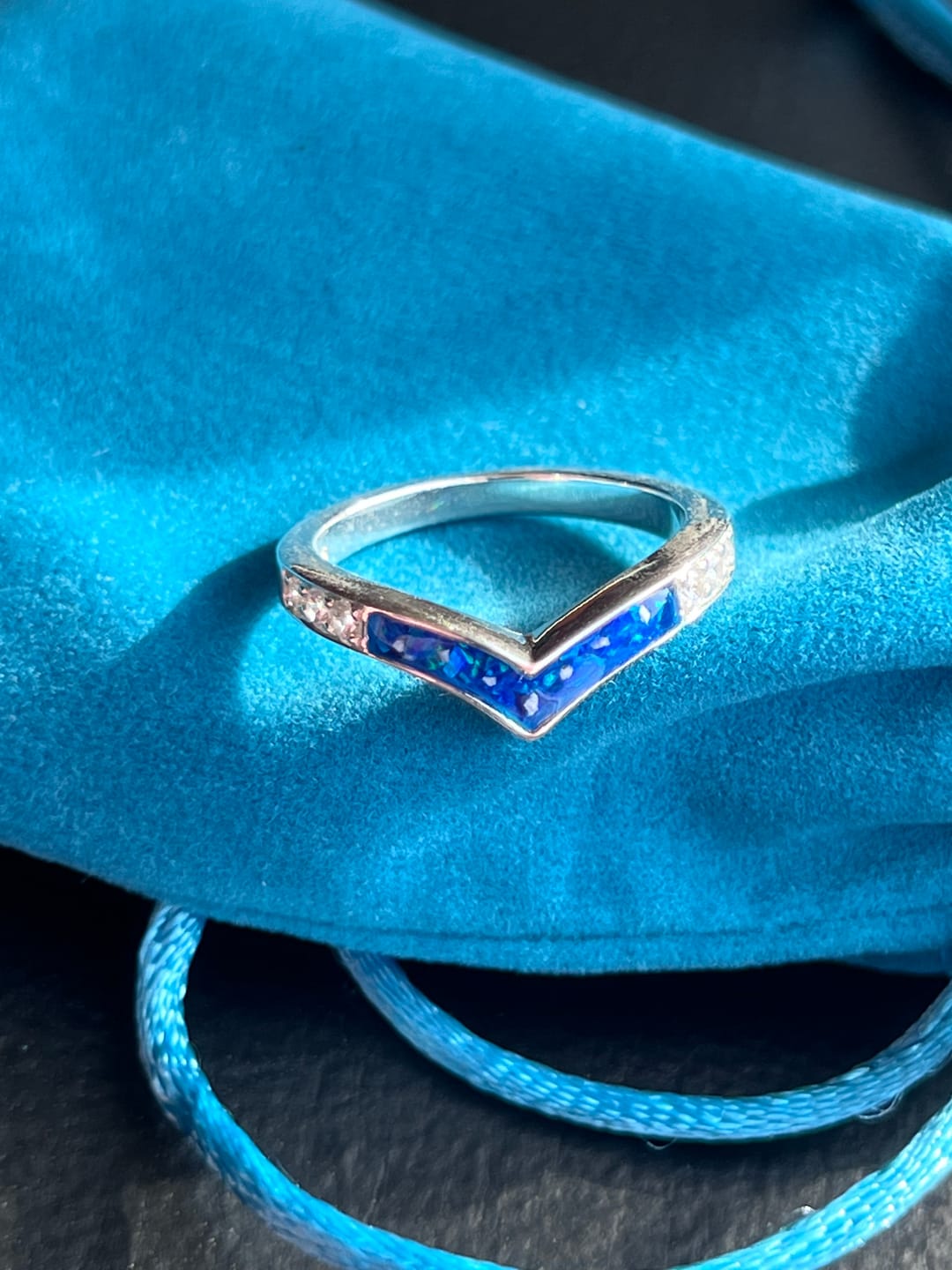 Customer photo review of Sparkling Wishbone Ring