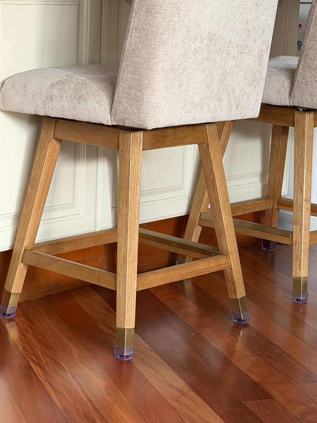 Customer photo review of Square Felt Silicone Chair Leg Protectors | Extra-Durable Chair Floor Protectors