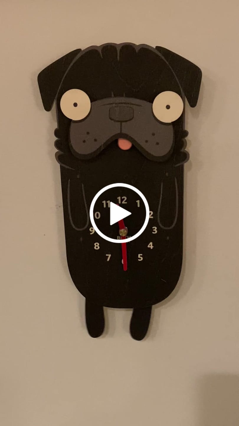 Customer video review of Penny the Pug Pendulum Clock