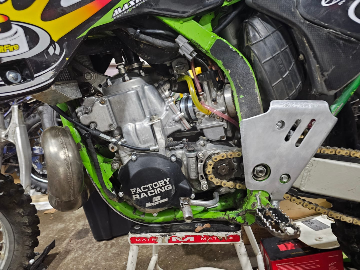 Customer photo review of 1992–2004 KX250 Case Saver| 316 Stainless Steel