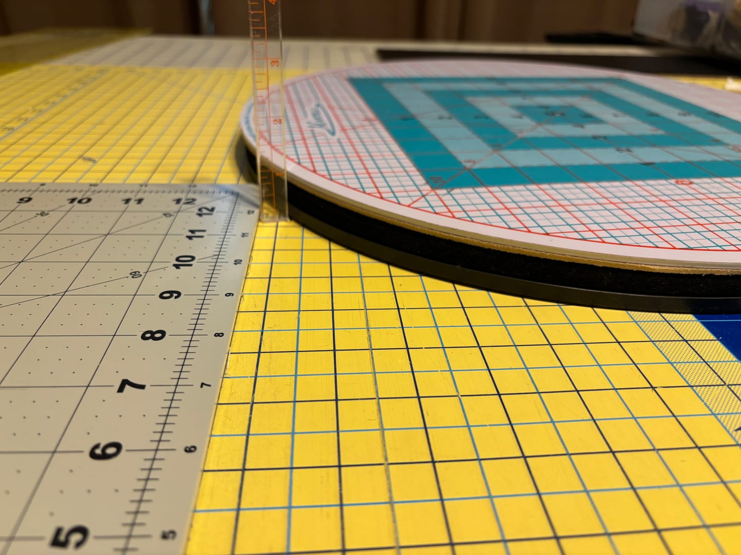 Customer photo review of Fiskars Rotating Cutting Mat - 13" x 13"
