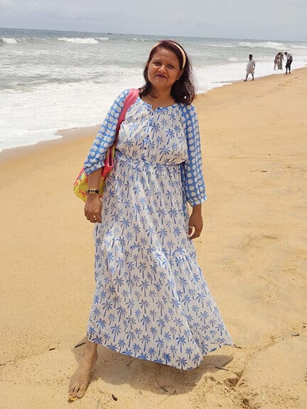 Customer photo review of Alleppey Cotton Maxi Dress